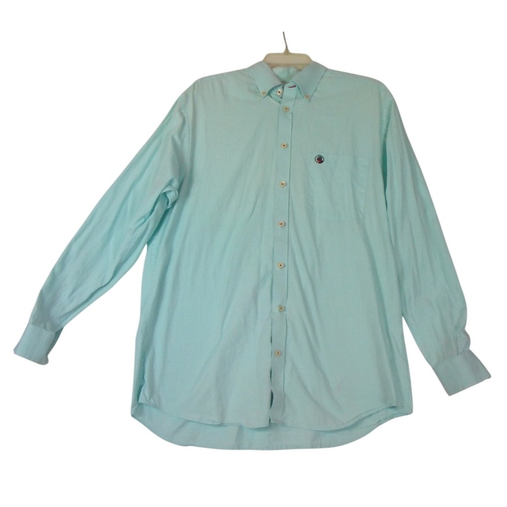 SOUTHERN PROPER‎ Men's Button Down Long Sleeve Shirt Size Large Pastel Swiss Dot
